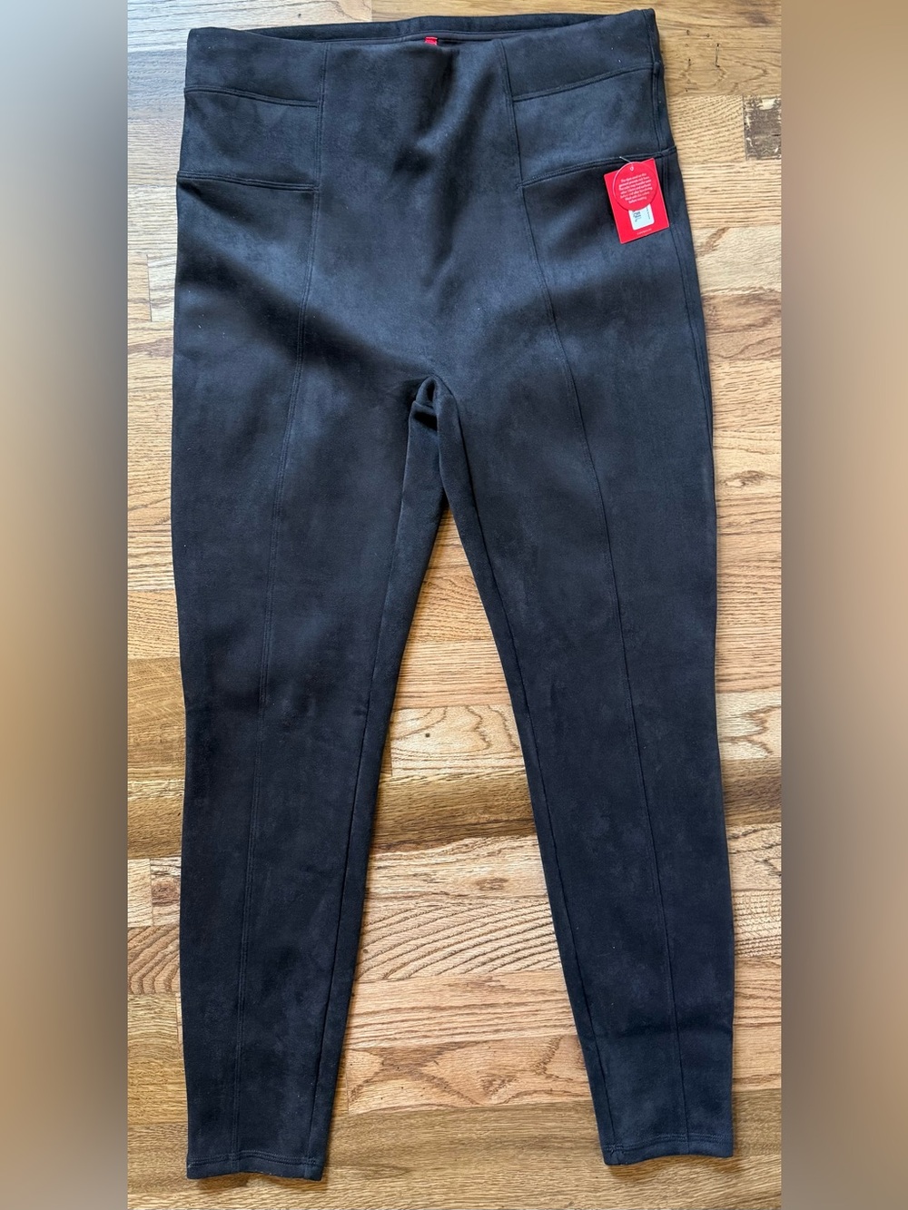 SPANX Chocolate Brown Faux Suede Leggings, XL
